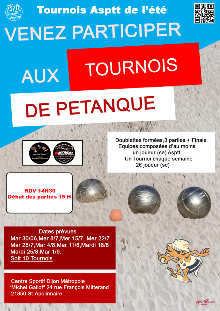 Les Tournois Asptt de l'Eté !