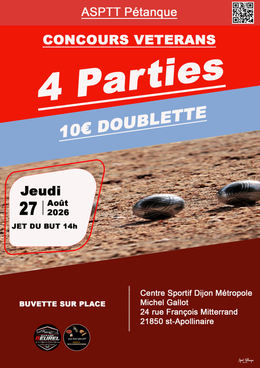 Concours Doublettes Vétérans 4p à l'Asptt