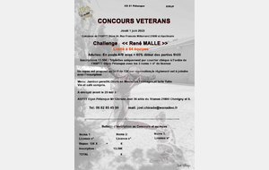 Concours Vétérans  Challenge René Malle  , 1er Juin 9H, organisé par l'ASPTT