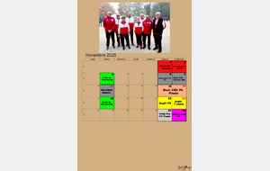 Affiche du mois de Novembre par Alain