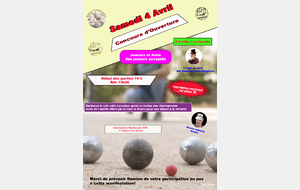 Concours d'ouverture le Samedi 4 Avril à l'Asptt