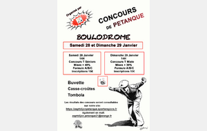 Concours Triplette Séniors, Asptt, au boulodrome