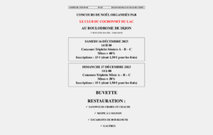 Concours Lac Boulodrome, 16 & 17/12