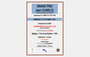 Doublette Grand Prix Jean-Charles boulodrome