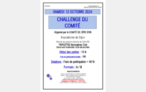 Challenge du Comité Sam 12 Octobre