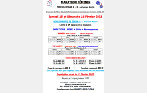 Marathon Féminin 15 et 16 Février 2025