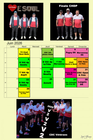 Affiche Calendrier du Mois de Juin
