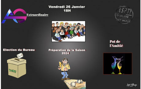 Assemblée Elective de la section Asptt Pétanque le 26/1