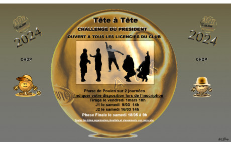 CHDP 2024 : Tête à Tête interne Asptt Pétanque