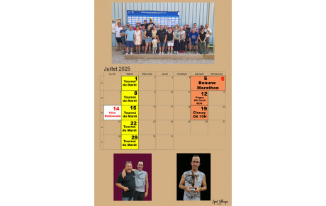 Affiche du mois de Juillet 