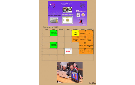 Affiche_Calendrier du mois de Décembre