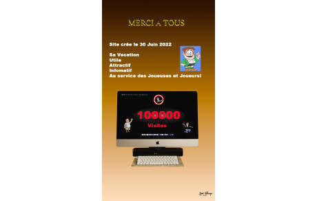 100 000 ème Visite sur notre site !