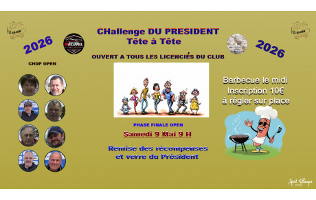 4ème Challenge du Président "CHDP 2026" Tête à tête interne