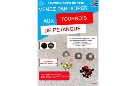 Les Tournois Asptt de l'Eté !
