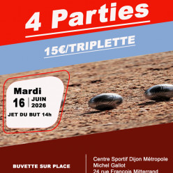 1er concours Triplette Vétérans 4 parties à l'Asptt