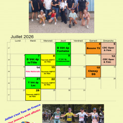Affiche, calendrier du mois de Juillet par Alain